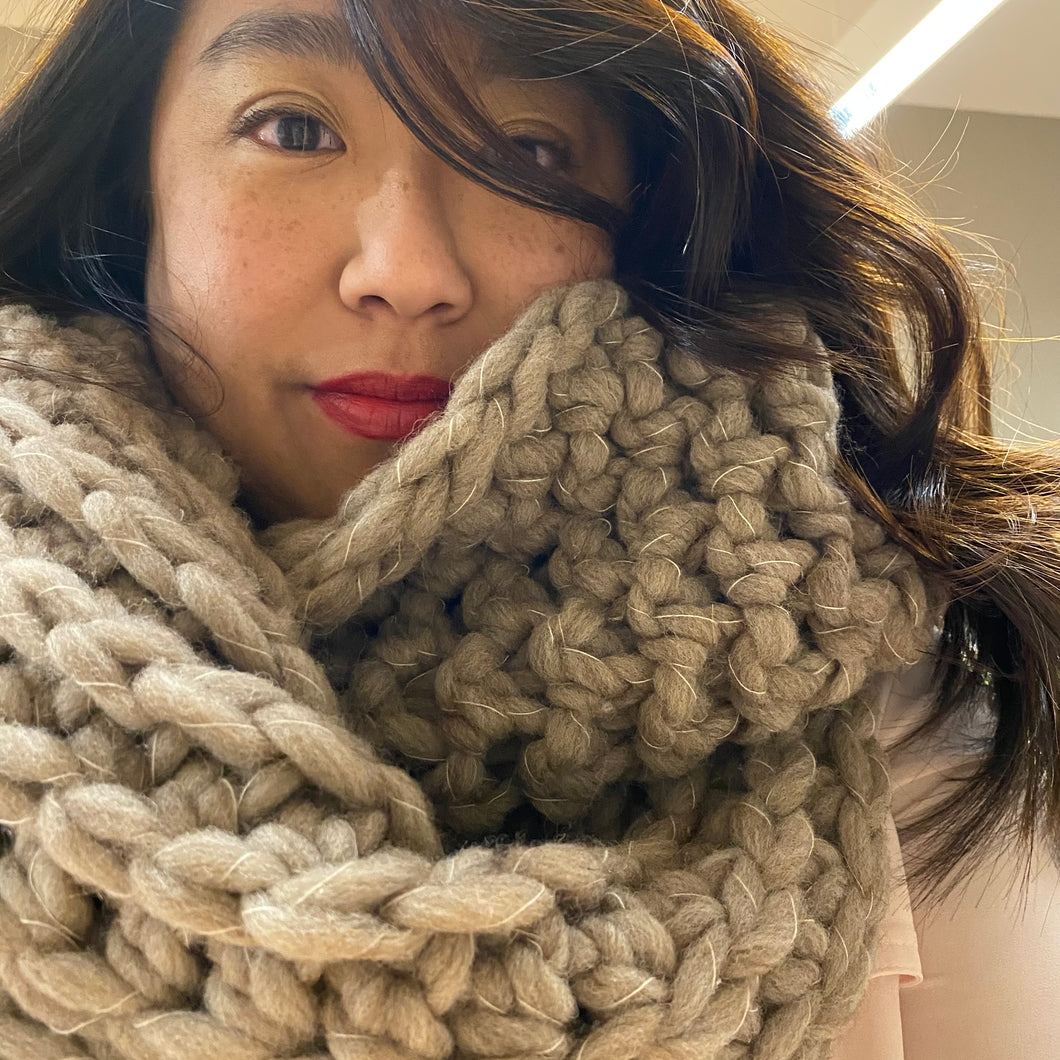 Taupe Infinity Scarf